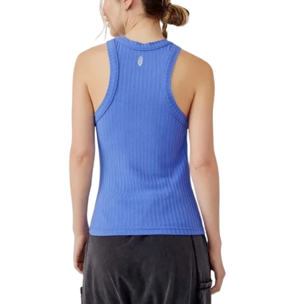 NEW Free People Movement Blissed Out Ribbed Tank Size XS African Violet Blue - Picture 5 of 12